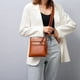 thumbnail image 5 of Bolsos cruzados para mujer, pequeños bolsos cruzados de cuero genuino para mujer, bolsos cruzados de hombro con múltiples bolsillos con cremallera, 5 of 6