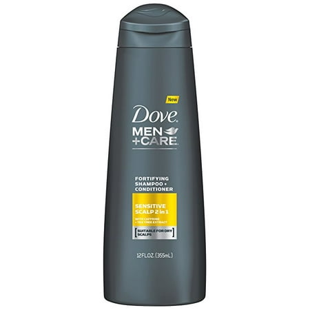 Dove Men+Care 2 in 1 Shampoo and Conditioner Thick and Strong 12.0 oz(pack of 4)