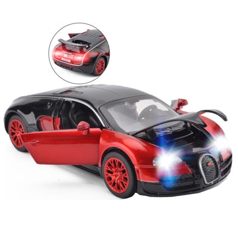1/32 Scale Bugatti Veyron Diecast Car Model Toy With Sound&Light Red