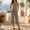 Khaki, variant on Women's 2-Piece Linen-Look Lounge Set, Sleeveless Crop Top with High Waist Drawstring Capri Pants, Summer Casual Beach Vacation Outfit Army Green L