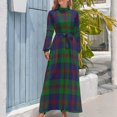 thumbnail image 3 of Clan Robertson - Clan Donnachaidh Tartan Long Dress beach dress birthday dresses for women, 3 of 4