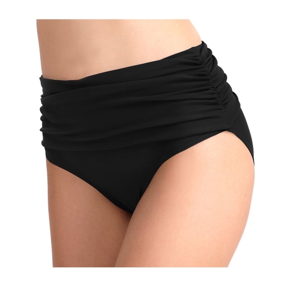 Csndyce Women Sexy High Waist Swimwear Bottom Ruched Tummy Controlled Bikini Swimsuits Shorts Female