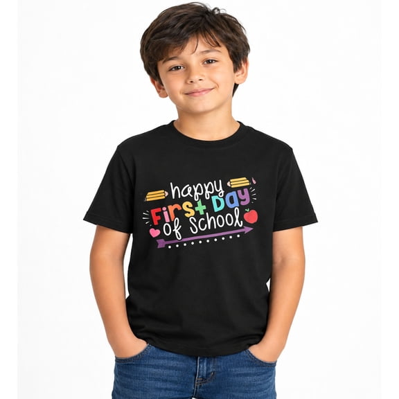 Happy First Day of School Shirt Women Back to School Tee Shirts Life Gift Tee Top