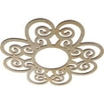thumbnail image 2 of 26"OD x 8 7/8"ID x 1/4"T Cohen Wood Fretwork Pierced Ceiling Medallion, Birch, 2 of 3