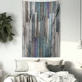 thumbnail image 3 of Rustic Tapestry, Image of Blue Grey Grunge Wood Planks Barn House Door Nails Country Life Theme Print, Wall Hanging for Bedroom Living Room Dorm Decor, 60W X 80L Inches, Gray Blue, by Ambesonne, 3 of 5