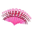 thumbnail image 5 of 50 Pack Acrylic Ear Pincher Stretching Stretching 14G-00G Body Jewellery Pink, 5 of 6