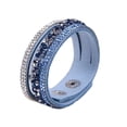 thumbnail image 2 of enqiretly Bracelet en Cuir Unisexe avec Strass et Deux Boutons Réglables, 2 of 2