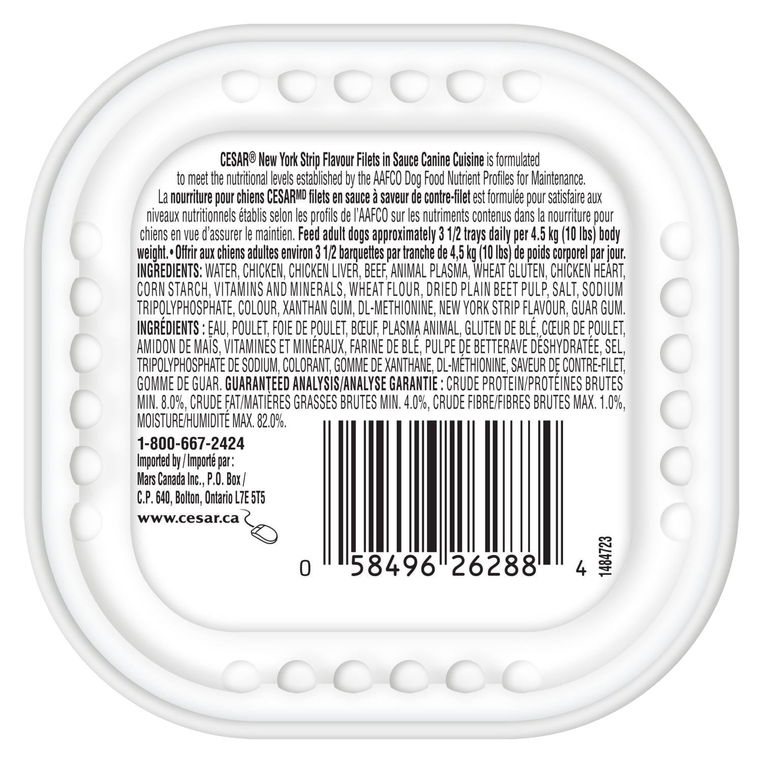 Cesar Filets in Sauce New York Strip Flavour Soft Wet Dog Food