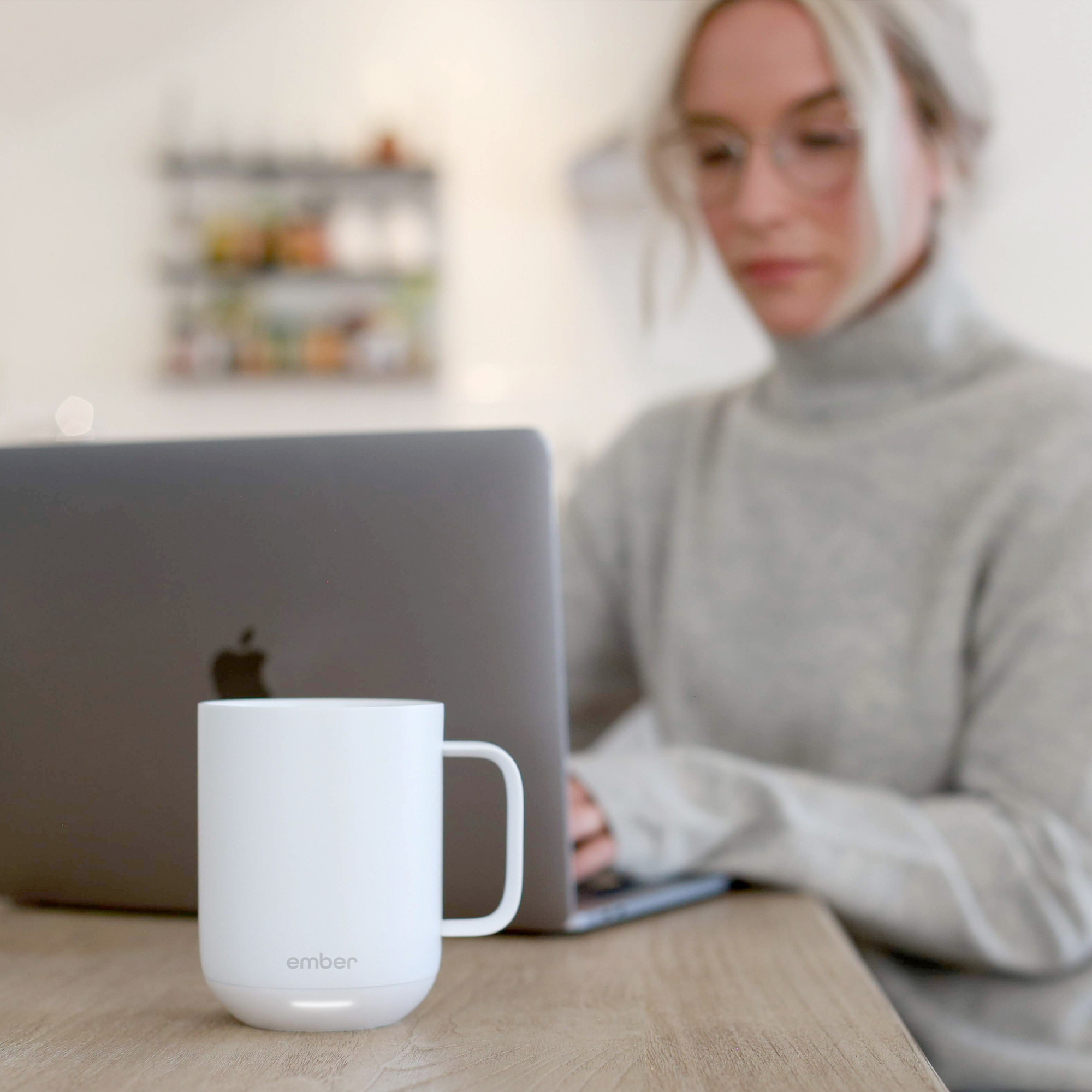 Ember Temperature Control Smart Mug 2, 10 oz, White, 1.5-hr Battery Life - App Controlled Heated Coffee Mug - Improved Design - image 8 of 9