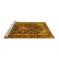 thumbnail image 2 of Ahgly Company Machine Washable Indoor Round Persian Yellow Traditional Area Rugs, 8' Round, 2 of 4