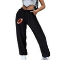 thumbnail image 2 of Lilgiuy Woman's Pants Printed Sports Casual Solid Color Leg Pants for Travel Vacation Holiday, 2 of 3