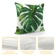 thumbnail image 4 of Acheng Short Plush Pillowcase 1 Piece - Palm Leaves with Lush Branches and Leaves, Tropical Jungle Palm Leaves with Charming Colors White, 4 of 5