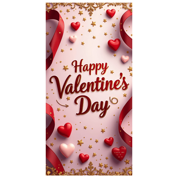 LUUFILx Valentine's Day Backdrop Love Decoration Celebration Valentine's Party Banner Romantic Photography Props Background Decors Party Supplies