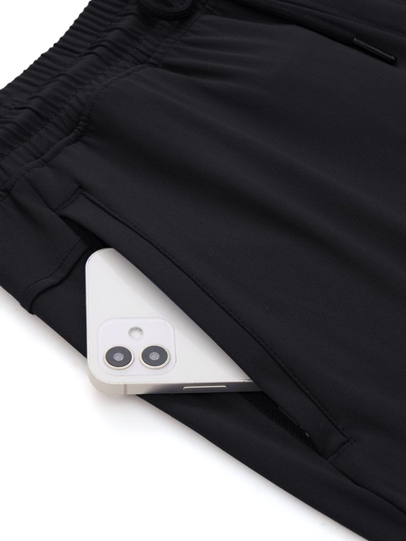 Youclos Mens Lightweight Knit Joggers - Zipper Pockets Drawstring Waist Athletic Pants for Running Gym