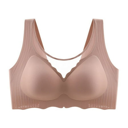 TFEOQRY Bras for Women Underwear Bra without Underwire Full Coverage Brassiere Tops Underwear Pink
