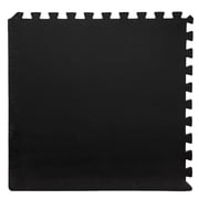 Stalwart Interlocking EVA Foam Floor Tiles for Home Gym, Yoga Mat, Workout Equipment, or Childs Play Surface – Set of 6, (Black)