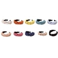 thumbnail image 1 of Bandeau de Mode avec Nœud Accessoires avec Strass. Bandeau Vintage avec Strass Coloré Large Réglable pour Femmes Filles Bleu Foncé, 1 of 6