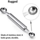 thumbnail image 4 of 2 Pieces Melon Spoon, Stainless Steel Multifunction Kitchen Tools, Stainless Double Sided, 4 of 5