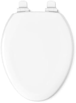 Stonewood Quiet-Close, Elongated Toilet Seat Soft Close, Durable Wood, Easy Installation, Universal Fit, Home Essentials, White Finish, K-20466-0