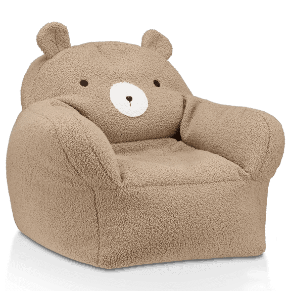 Bouclair Brown Sherpa Bear-Shaped Chair