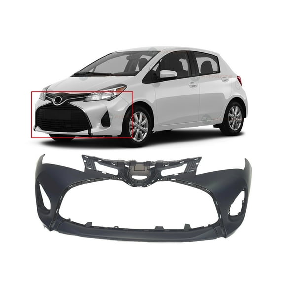 DCP Front Bumper Cover For Toyota Yaris 2015-2017 Primed 52119-0U927 TO1000408