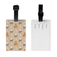 thumbnail image 2 of Luggage Tags for Suitcases, Funny Cartoon Carton Cat Leather Bag Luggage Tags ID Label Tags Privacy Protection Travel Bag Labels, 2 of 6