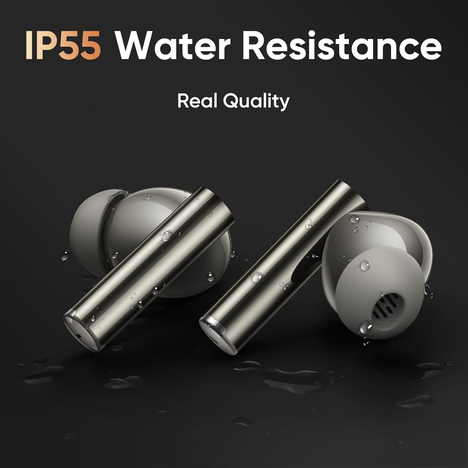realme Air 6 Pro True Wireless Earbuds, 50dB Noise Reduction, Adaptive Noise Cancelling to Ears and Environment, Hi-Res Sound, LDAC, 3D Audio, 40H Battery, Wireless Charging, Bluetooth 5.3, Grey