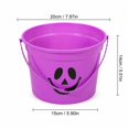 thumbnail image 2 of Halloween Pumpkin Candy Bucket, Trick-or-Treat Pail for Party Favors, Spooky Holiday Decorative Container (Purple) _##A, 2 of 4