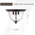 thumbnail image 2 of Open Box Generation Lighting 7514503 Belton 3 Light 11" Wide Flush Mount Bowl Ceiling Fixture -, 2 of 4