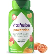 (2 pack) Vitafusion Power Zinc Gummy Vitamins, Strawberry Tangerine Flavored Immune Support, 90 Count
