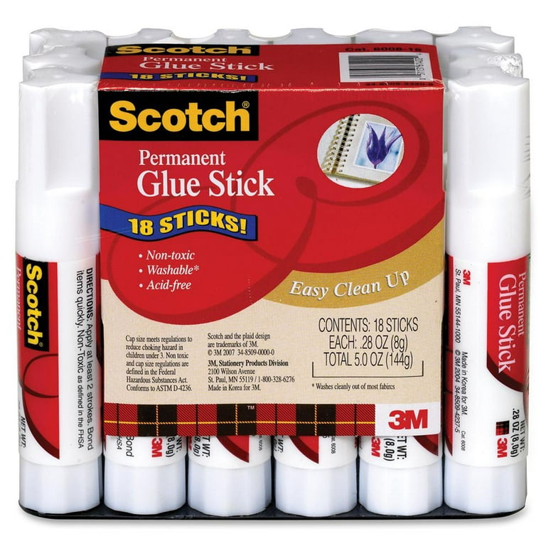 3M Scotch Non-toxic Permanent Glue Stick 8g*