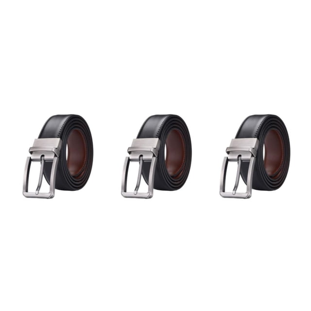 relayinert Ceinture Réversible Décontractée pour Hommes Boucle à Ardillon Résistante à l'Usure All Trend Style Classique Jeans Original 125cm 3Ensemble