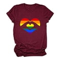 thumbnail image 1 of Pompotops T-Shirt Décontracté à Manches Courtes Imprimé Coloré pour Femmes, 1 of 5