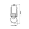 thumbnail image 2 of Swivel Clasps Snap Hook, 33x13mm Lobster Claw Clasp for DIY Grey, 8Pack, 2 of 6