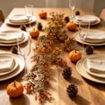 thumbnail image 5 of Fall Eucalyptus Leaf Garland,5.9 Ft Autumn Faux Eucalyptus Leaves Fall Garland,Thanksgiving Harvest Festival Decorations for Home Mantle Porch Outdoor Indoor Wedding Table Wall Arch Decor, 5 of 7