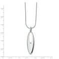 thumbnail image 3 of SS White Ice .01ct. Diamond Necklace 18 Inch, 3 of 3