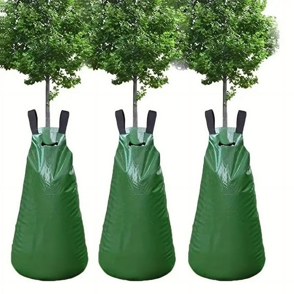 20-Gallon Reusable Tree Watering Bag - Slow Release Irrigation Drip System for Lawn & Garden Care 