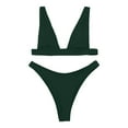 thumbnail image 2 of Women's Solid Color Bikini Tankini Swimsuit S-XL, 2 of 4