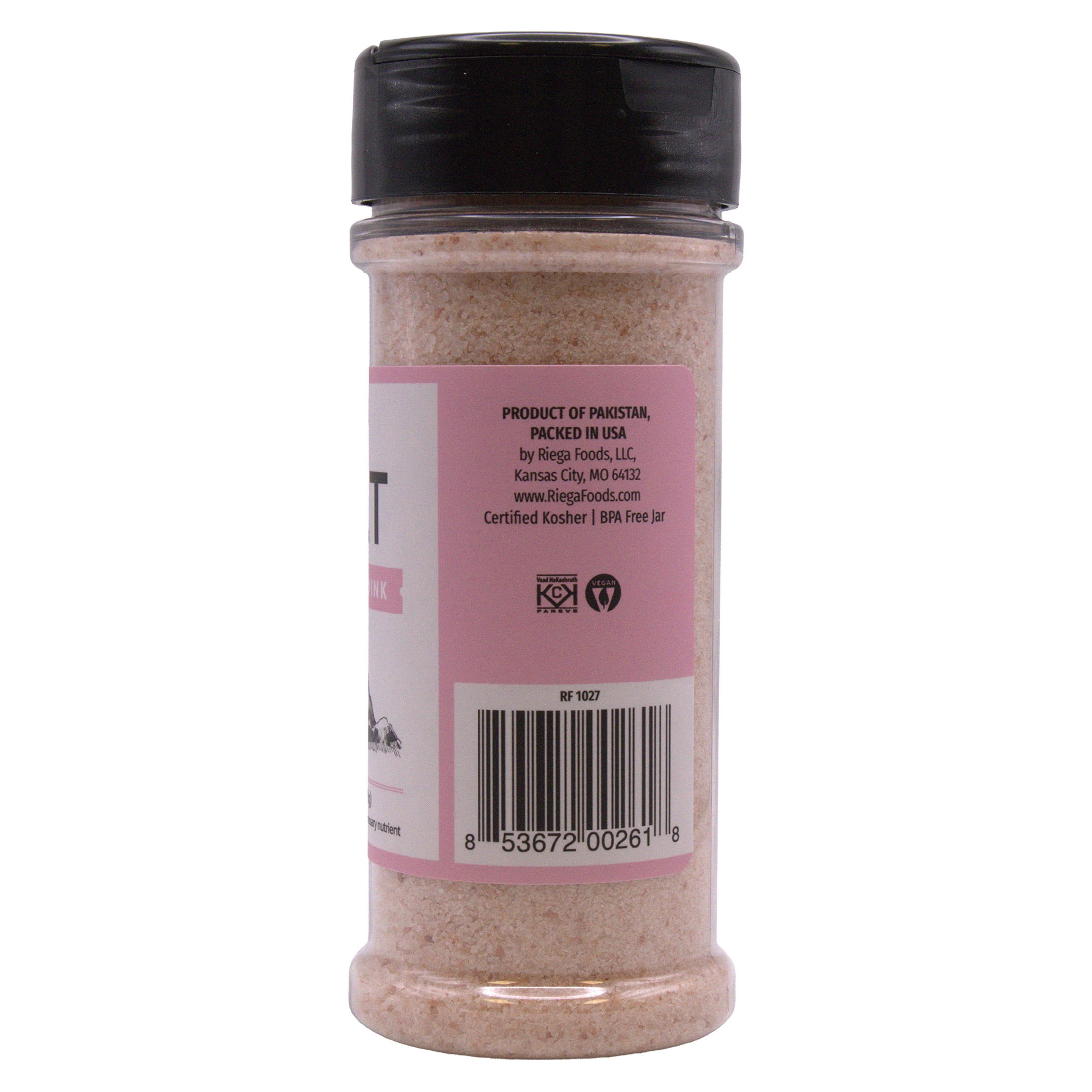 (4 pack) Riega Himalayan Pink Salt Shaker, 7 oz - Allergen-Free, No Allergens Contained