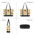 thumbnail image 6 of FORMRS Canvas Laptop Tote Bag for Women with 15.6" Computer Compartments Shoulder Handbag, Watercolor Sunflowers, 6 of 7