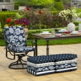 thumbnail image 5 of ARDEN Outdoor Dining Chair Cushion 20 x 20, Sapphire Blue Ashland Jacobean, 5 of 11