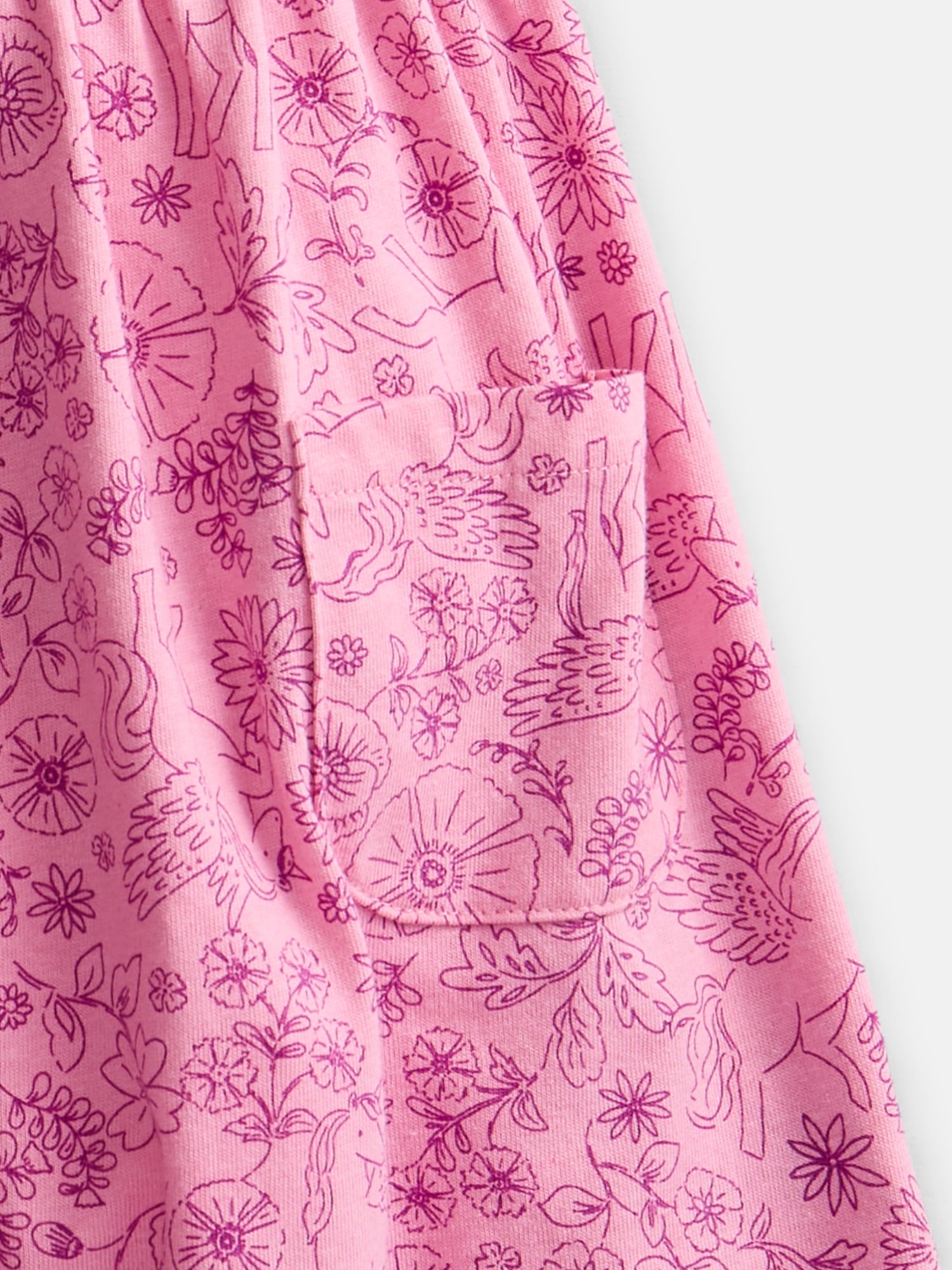 Wonder Nation Baby and Toddler Girls Printed Short Sleeve Dress, Sizes 0M-5T