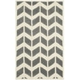 thumbnail image 2 of SAFAVIEH Chatham Easton Geometric Wool Area Rug, Dark Gray/Ivory, 4' x 6', 2 of 7
