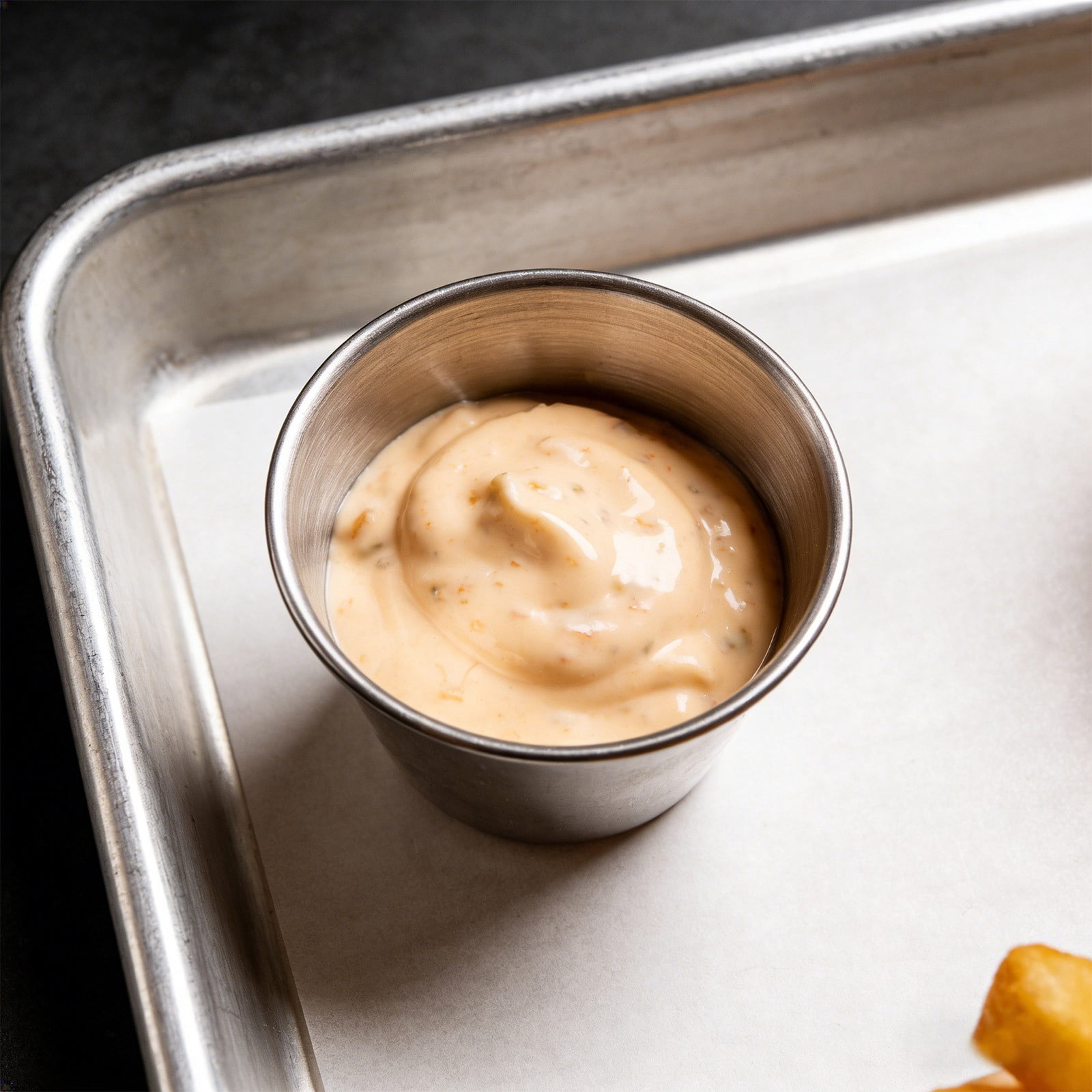 Barhoo Metal Dipping Bowl for Sauces, Durable Stainless Steel Ramekin for Serving Tomato Sauce Salad Dressing, Small Condiment Cup for Restaurants Home Kitchen, Silver 1Pc