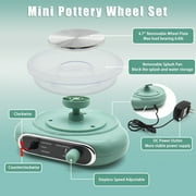 Mini Pottery Wheel Kit, 4.7 Pottery Wheel for Kids Teens & Adults Beginners, Plug-in Motor, 1.32Lb Air Dry Clay, Crafts Kit for Home DIY, Ceramic Work & Art Creation
