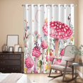 thumbnail image 3 of Pink Mushroom Kitchen Curtains 96 Inch Length, Butterfly Flower Moon Country Botanical Grommet Top Bedroom Living Room Curtains, Light Filtering Cafe Curtain Drapes 2 Panels Set 104''x96'', 3 of 9