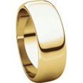 thumbnail image 6 of 7mm Half Round Band in 14k Yellow Gold - Size 10, 6 of 9