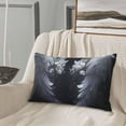 thumbnail image 5 of Naloa Elegant Feathered Floral Wings Pillowcase, Throw Pillowcase, Wrinkle-Free, Stain-Resistant with Hidden Zipper for Bedroom Sofa-20"x30", 5 of 6