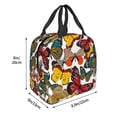 thumbnail image 3 of Disketp Retro Floral Butterfly for Insulated Lunch Bag for Women and Men, Perfect for Work, Hiking, Picnic, 3 of 8