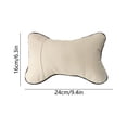 thumbnail image 3 of DAMAI Car Headrest Pillow, Soft Breathable Auto Car Seat Neck Rest Pad with Dog Bone Shape & Leather Design, Comfortable Head Neck Support Cushion for Traveling Car Home Office Chair, 3 of 6